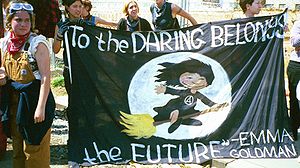 Young anarchist feminists at anti-globalizatio...