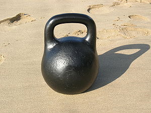 Picture of a kettlebell or "girya" (...