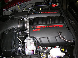 A General Motors LS3 Engine in a 2008 Corvette.