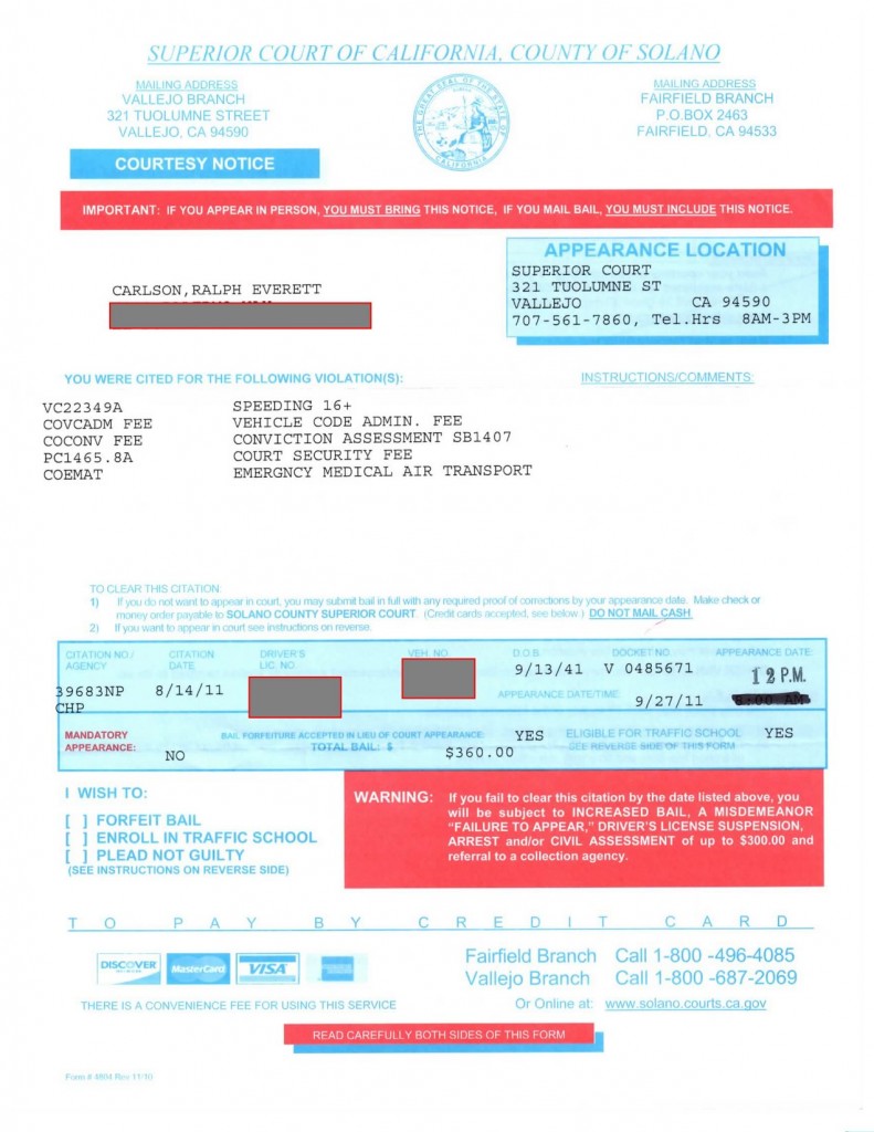 Where is the transparency in the fees on my speeding ticket?